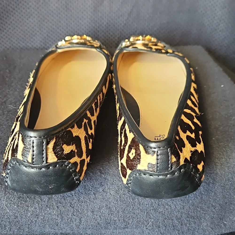Michael Kors Leopard Calf Hair Flats New - Picture 3 of 8
